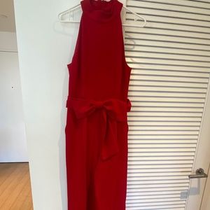 ALEX MARIE NATASHA HALTER JUMPSUIT IN RED